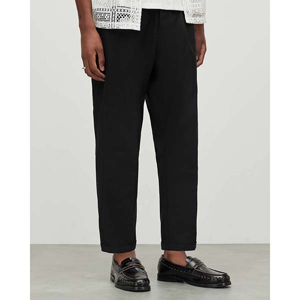 Allsaints Australia Mens Tallis Cropped Slim Pants Black AU71-560